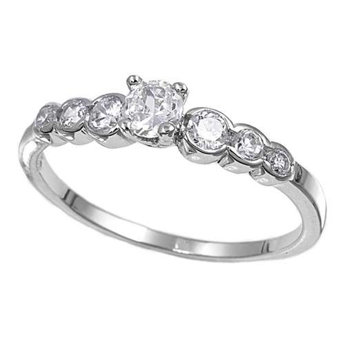 0.25ct CZ Tube set Ring Size 5