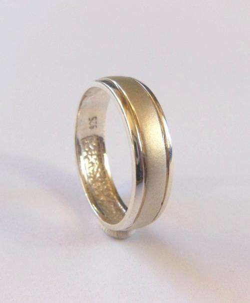 5.6mm Satin 925 Sterling Silver Band- Size 10.25/1 0.75