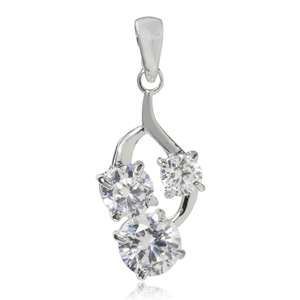 1.55ct Clear CZ Pendant in 925 Sterling Silver
