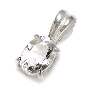0.75ct Topaz Pendant with Free Silvertone Chain