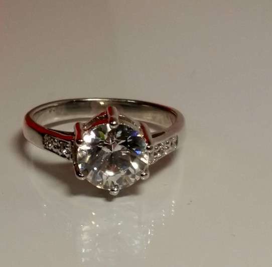 2.79ctw Cubic Zirconia Ring in  Silver- Size 9.5