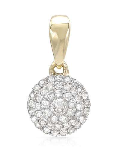 0.27ctw Natural Diamond Pendant in 10K Two Tone Gold