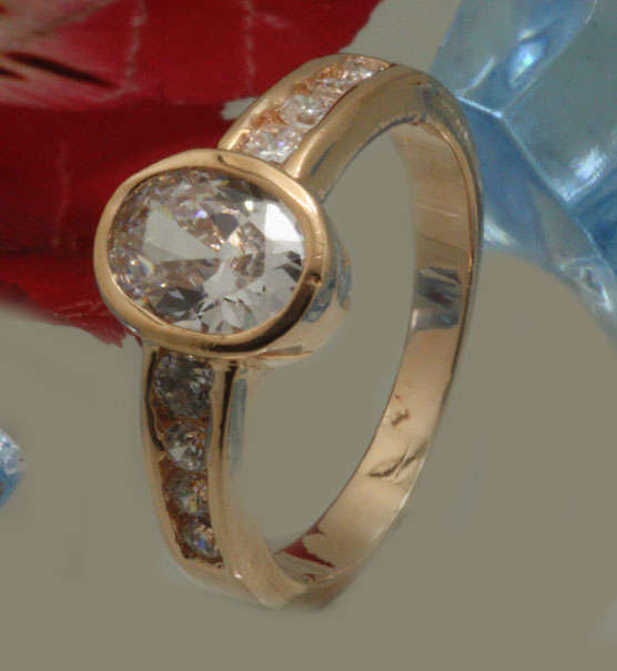 Size 7.5**WOW**1.66 ctw engagement ring in rose gold