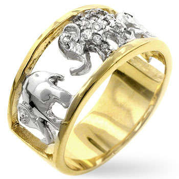 Pave set Elephant Wedding Band-Size 6-10
