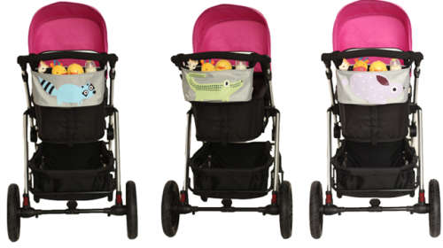 Baby Stroller Pram Organizer Bag Basket Storage Diapers/ Nappies with Cup/ Bottle Holder