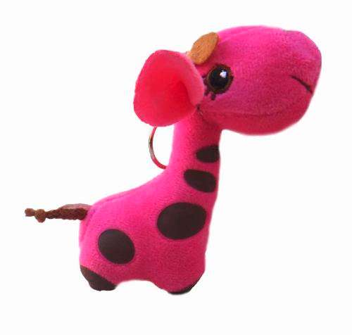 NEW Lovely Big Head Giraffe Soft Plush Toy Keychain