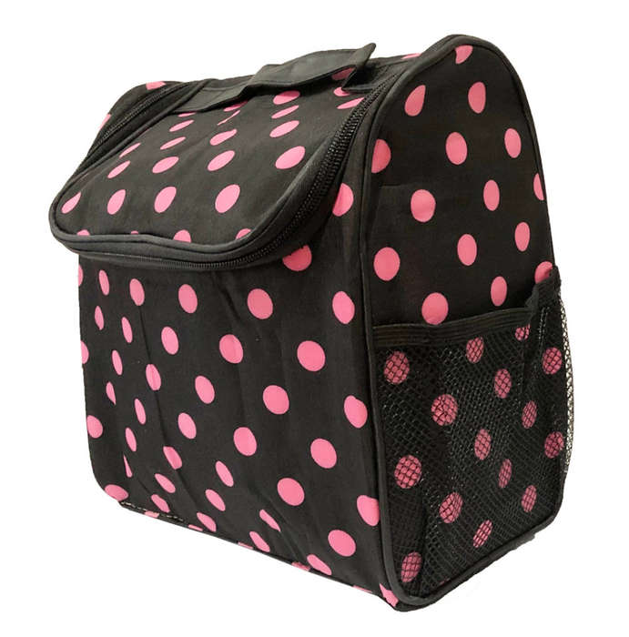 Insulated single decker lunch box - with two slip net pockets
