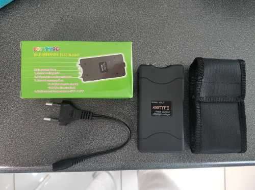 800 Type Electric Shock Flashlight Mini Stun Gun Rechargeable for Self-Defense