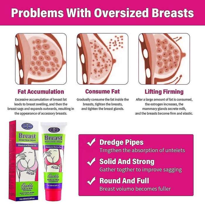 Breast Shrinking Cream Chest Reduction Firming Lifting Cream Eliminate Excess Fat 100ml