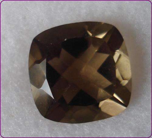 LOVELY SMOKEY QUARTZ  3.93CT  CUSHIONCUT