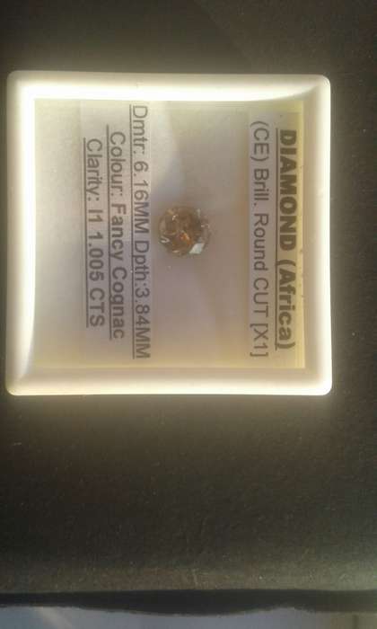 HUGE 1.005 Cts STUNNING SPARKLING NATURAL DIAMOND (Cognac Color). **7 DAYS TO MAKE PAYMENT**