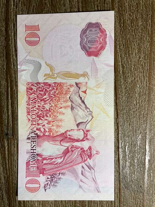 Lesotho  *  10 Maloti  *  issued 2000  A prefix  *  prestine condition