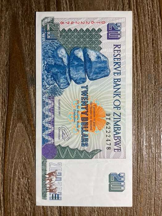Zimbabwe  *  $20  *  1997  *  au condition