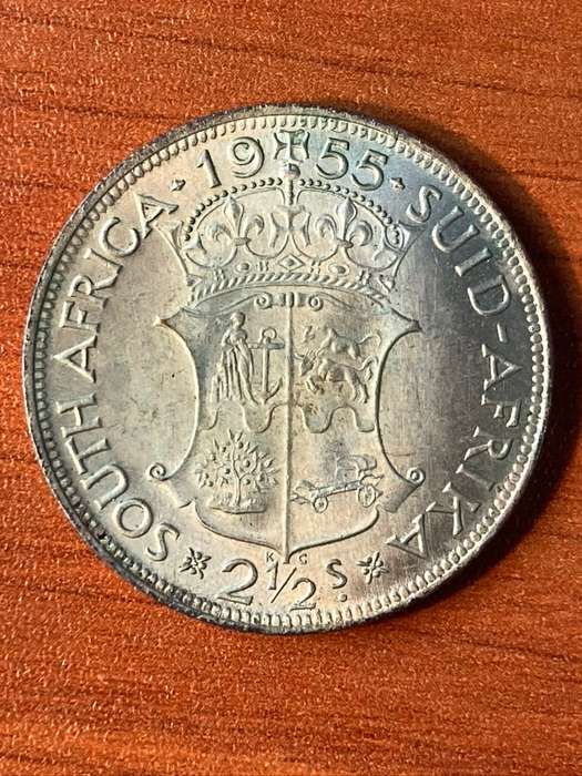 1955 *** 2 1/2 Shilling *** uncirculated but with flat spots