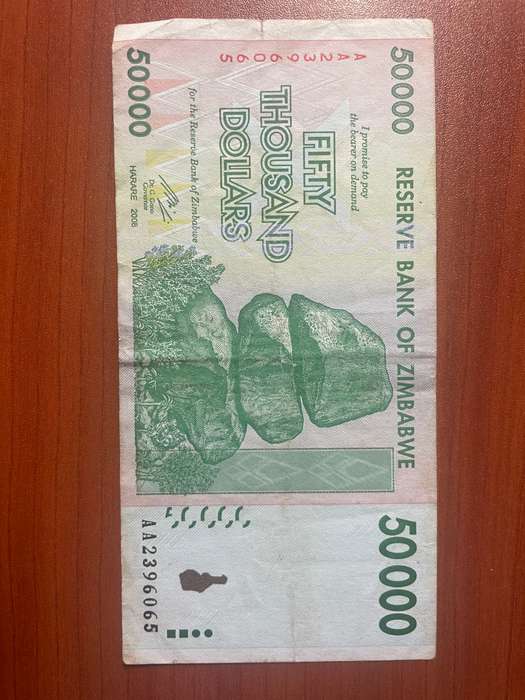 Zimbabwe *** $50 000 note issued 2008 *** circulated