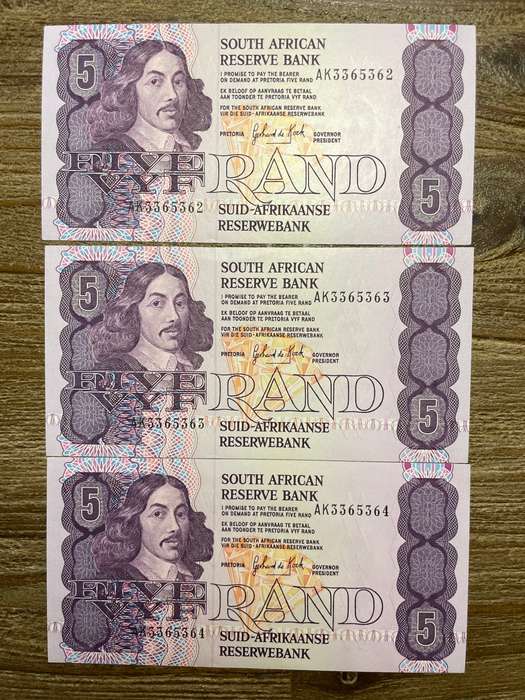 GHC de Kock *** R5 ***1989 3rd issue *** 3 consecutive notes