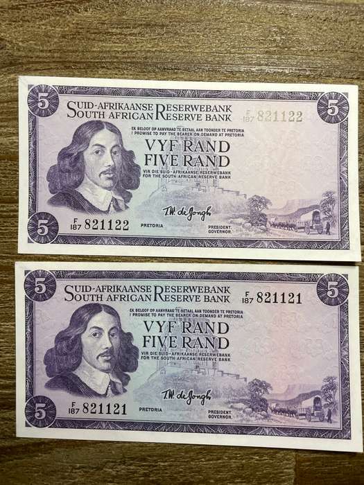 De Jongh *** R5 *** 1967 first issue *** 2 consecutive notes