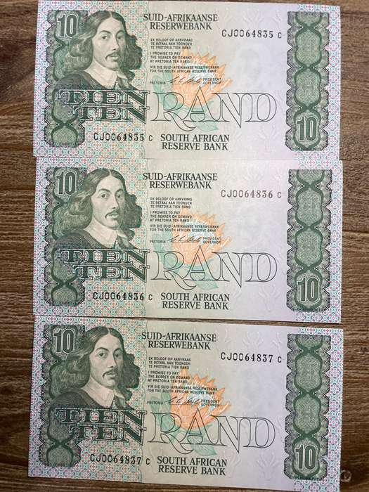 Stals *** R10 *** 1990 first issue *** 3 amazing consecutive notes