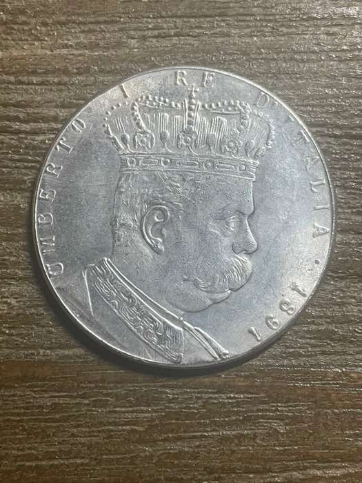 1891 *** Italian 5 lira *** Imitation Crown not silver