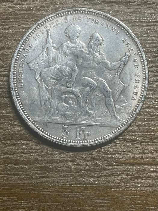 1883 *** 5 fr *** Imitation Crown not silver