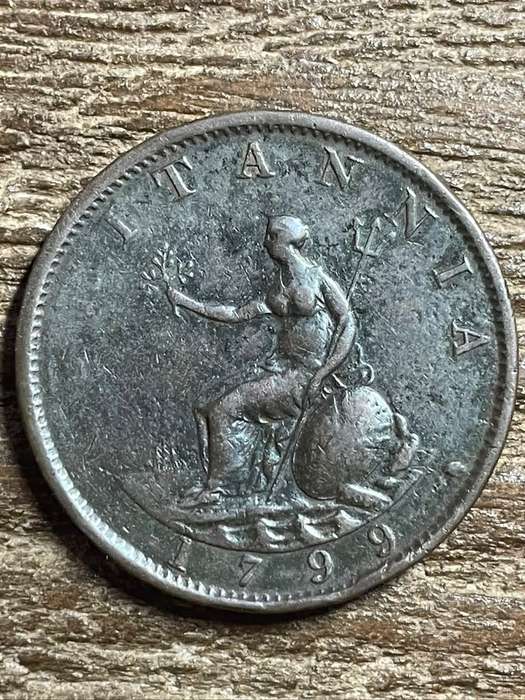 1799 *** 1/2 Half Penny George III Great Britain  *** verycollectable