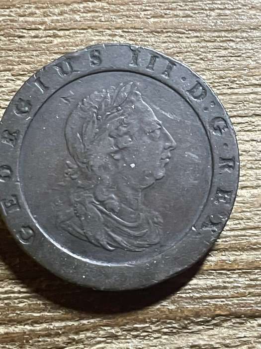 1797 *** British 2 pence / double  carthwright penny *** exceptional find
