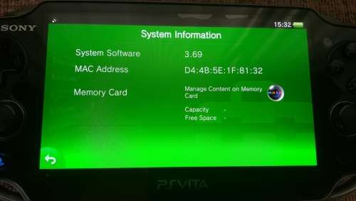 PS VITA WIFI (PCH-1004) CONSOLE