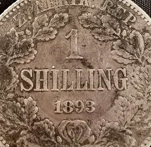 1893!! 1-Shilling!! Rare!! R1-Start!! Priceless!! Exellent Collectors item!!