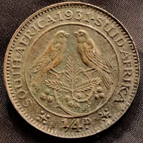 1931!! Suid! -1/4d!!R1-Start!! PRICELESS!!Exellent Collectors item!!