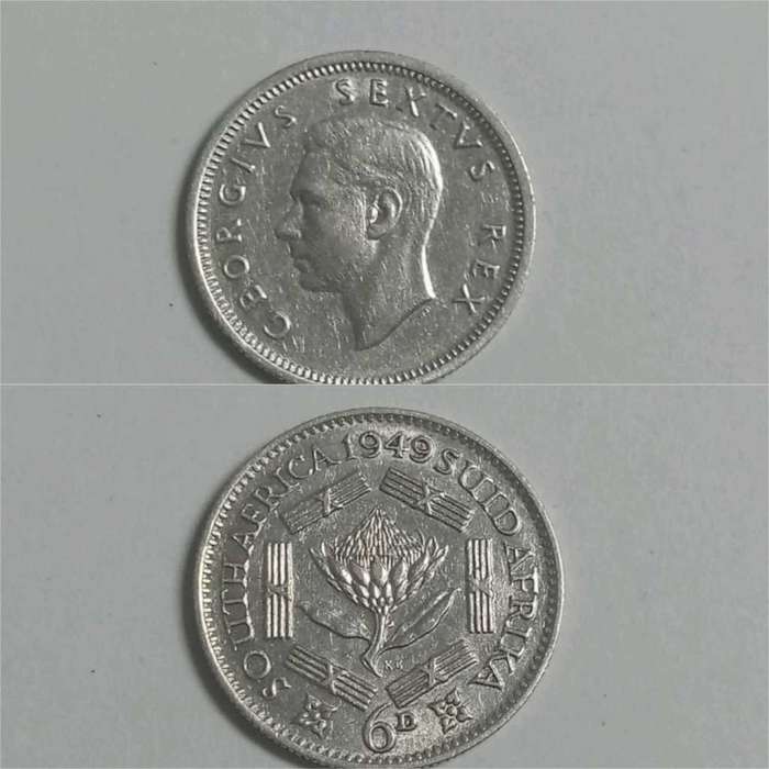 Union Sixpence 1949 - aUNC Details