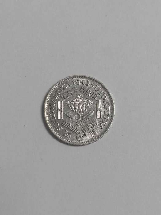 Union Sixpence 1949 - aUNC Details