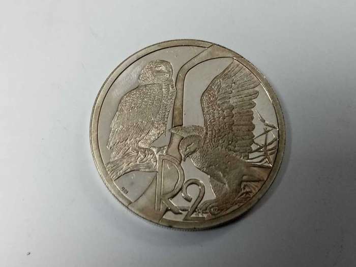 DISCOUNT!!! Silver 2003 Two Rand Owls PROOF