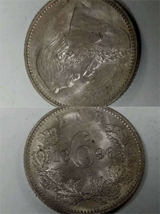 ZAR 1896 Sixpence