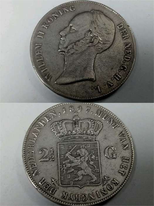 Netherlands 2.5 Gulden 1847