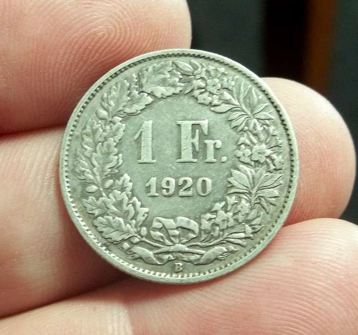 Switzerland 1 Franc 1920