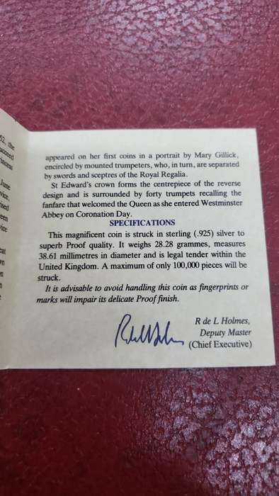 UK Coronation 40th Anniversary Silver PROOF Crown