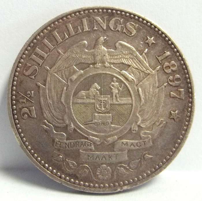 ZAR 1897 Two and a Half Shillings - EF condition