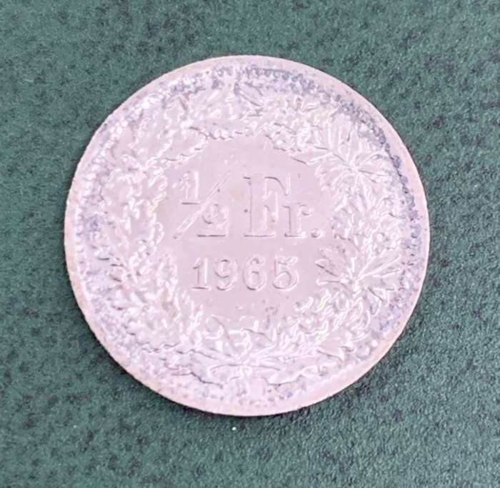 Switzerland 1/2 Franc 1965