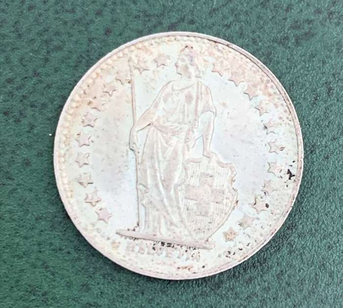 Switzerland 1/2 Francs 1951 - aUNC condition