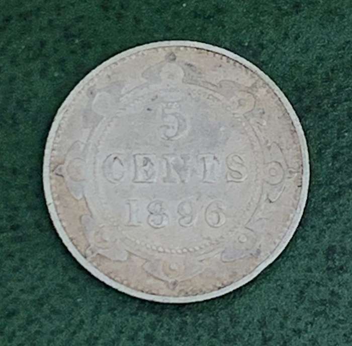New Foundland 5 Cents 1896