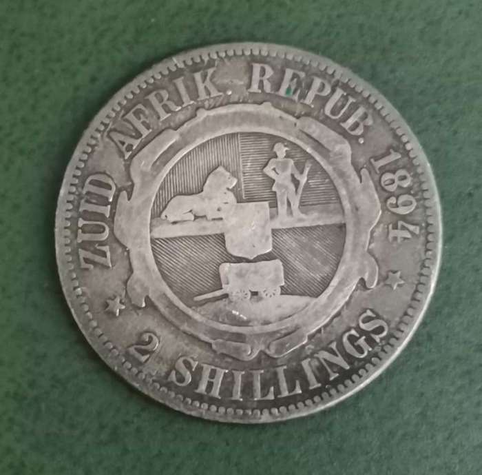Boer War - Trench Art - ZAR 2 Shillings coin