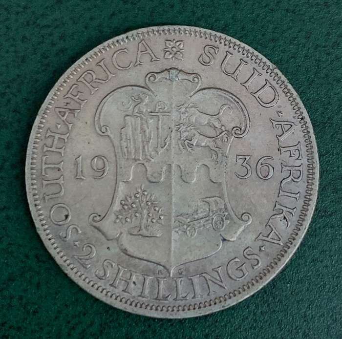 Union 2 Shillings 1936 - EF+ to aUNC condition