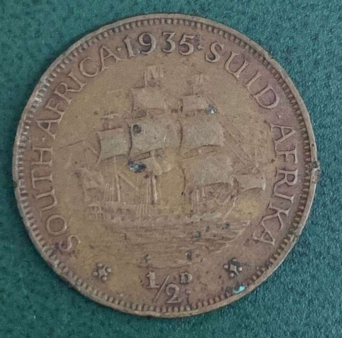 Union 1/2 Penny 1935