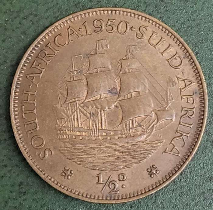 Union 1/2 Penny 1950 - aUNC condition