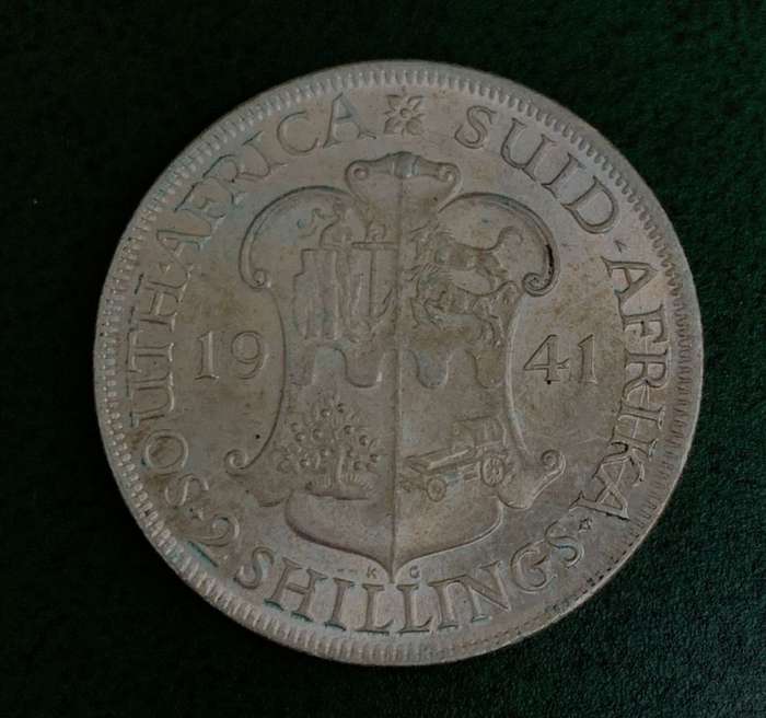 Union 2 Shillings 1941 - aUNC condition