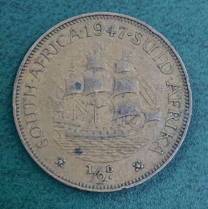 Union 1/2 Penny 1947 - Nice condition