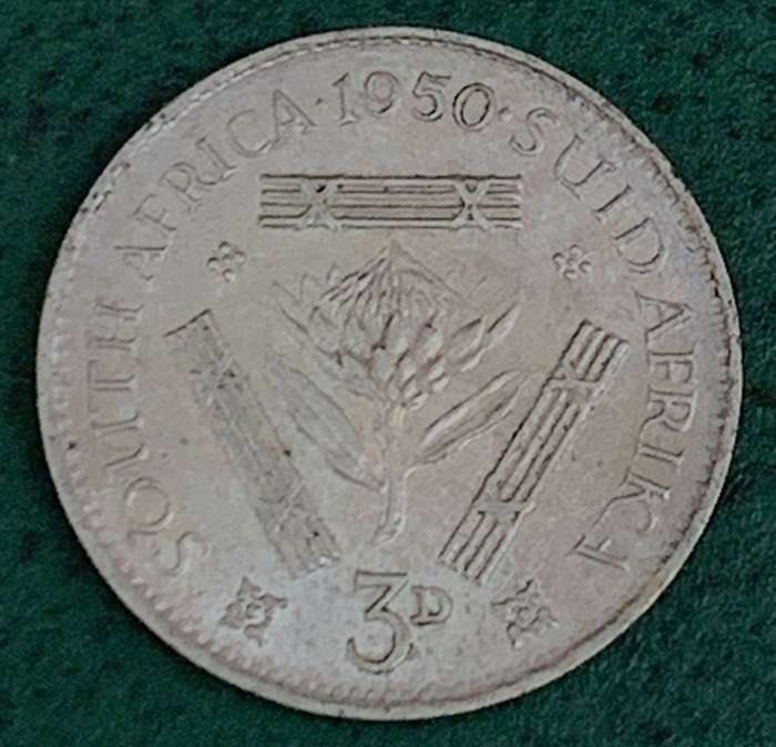 Union Threepence 1950 - aUNC condition