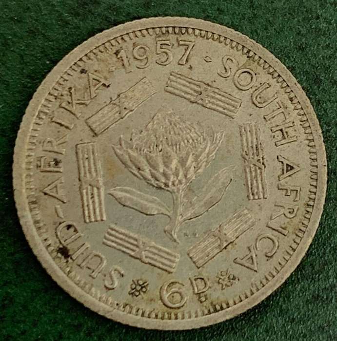 Union Sixpence 1957
