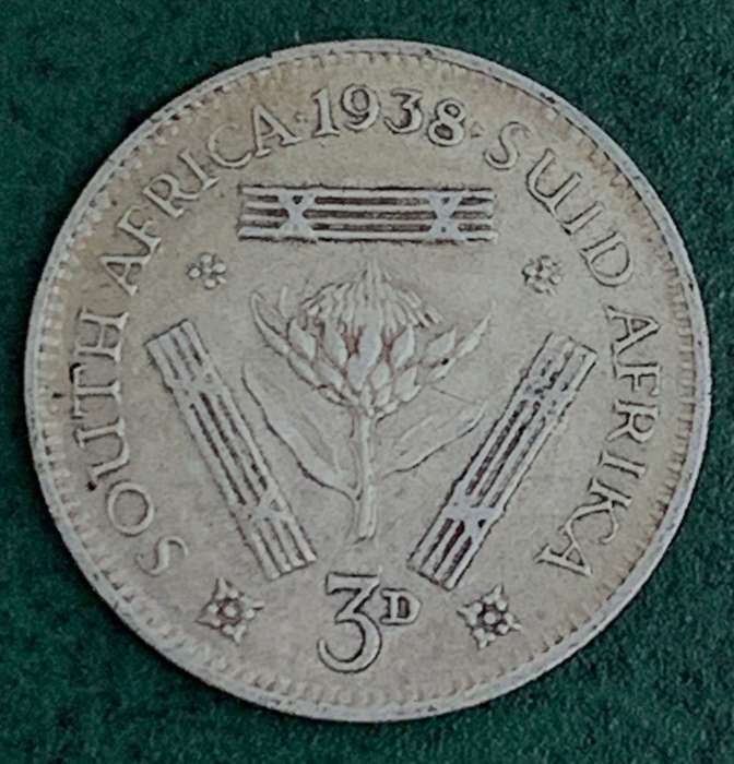 Union Threepence 1938 - Nice condition