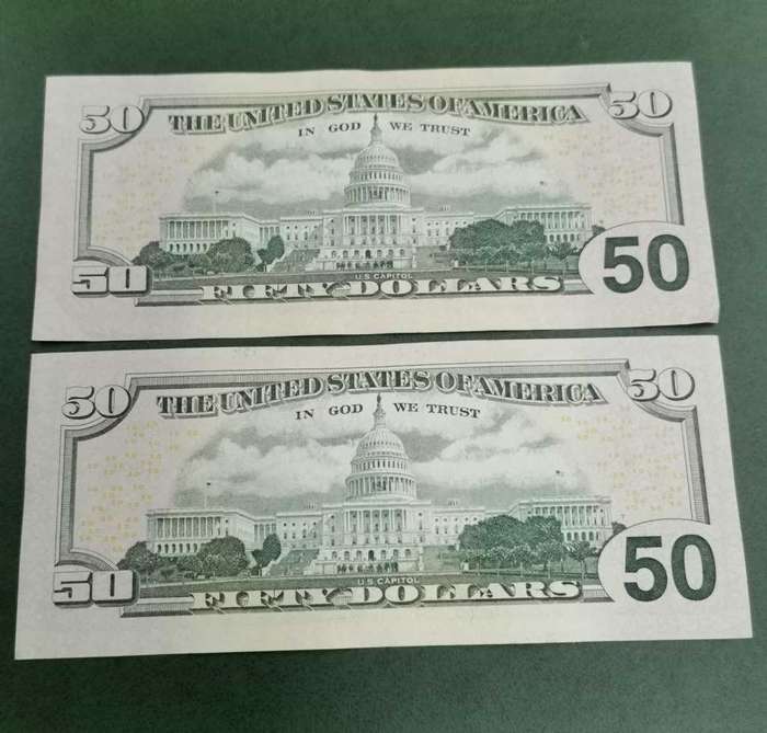 USA 50 Dollar Notes-EE02006618 a & EE02006619 a